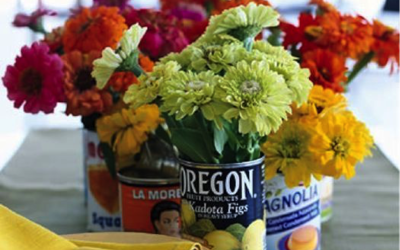 Campbell’s Soup Cans DIY with your own Floral