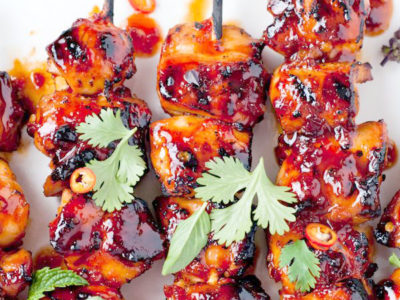 Sambal Chicken Skewers